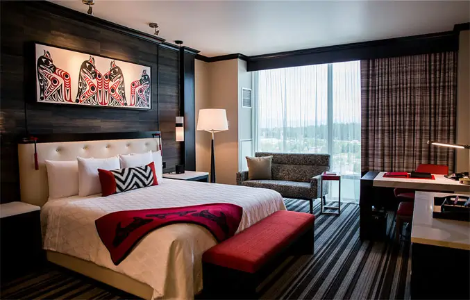 Tulalip casino rooms - bed in the king room