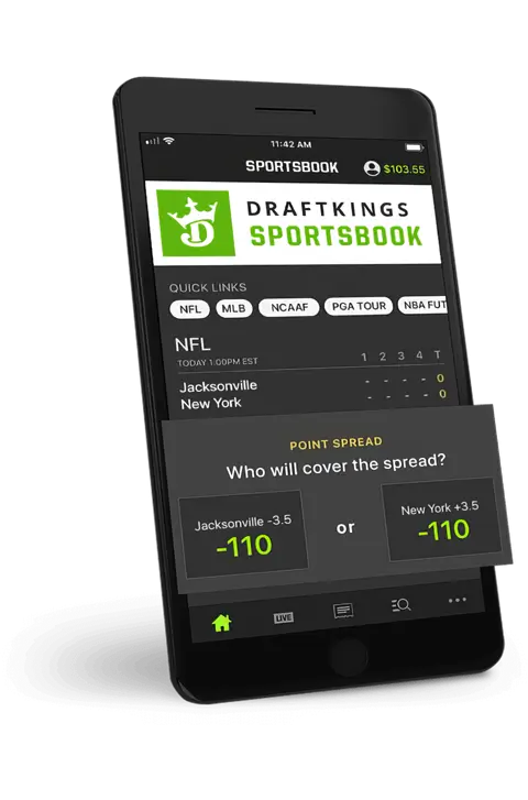An image of the DraftKings Sportsbook mobile app