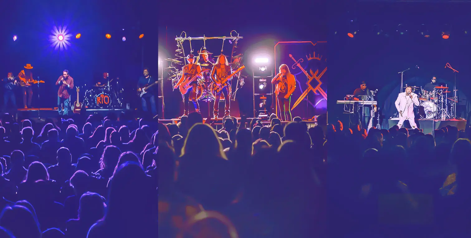 Orca Ballroom Concerts collage casino entertainment